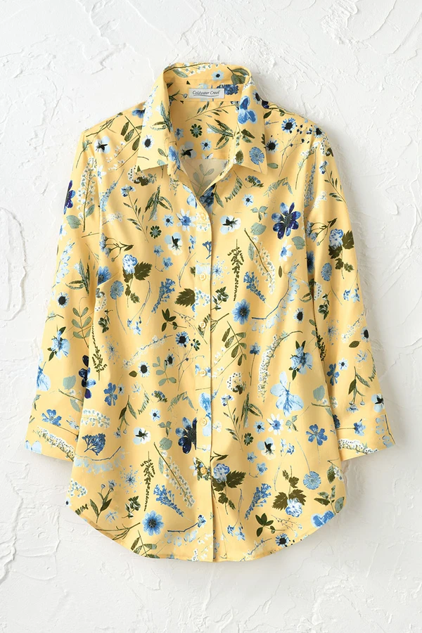 Signs of Spring 3/4-Sleeve No-Iron Shirt