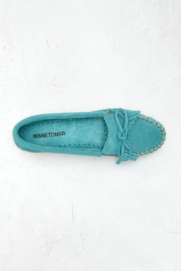 MINNETONKA モカシン ターコイズ 7 Kilty Hardsole Moccasins by Minnetonka® - Coldwater Creek