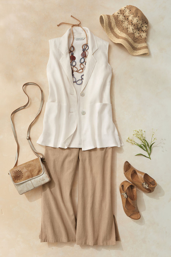 Linen Pocket Vest - Coldwater Creek