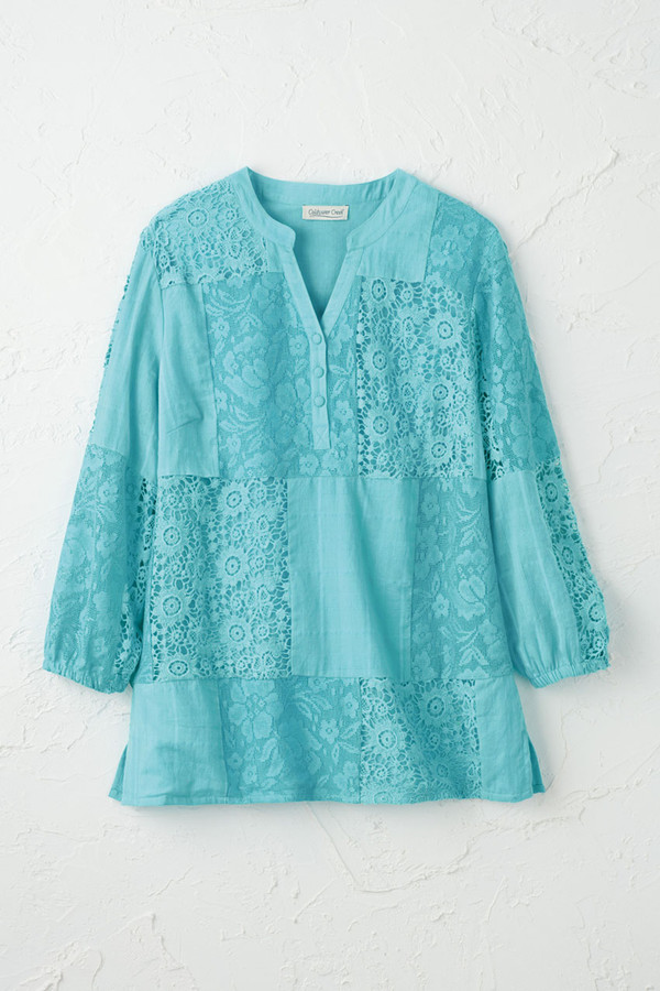 Lila Patchwork Lace Tunic - Coldwater Creek