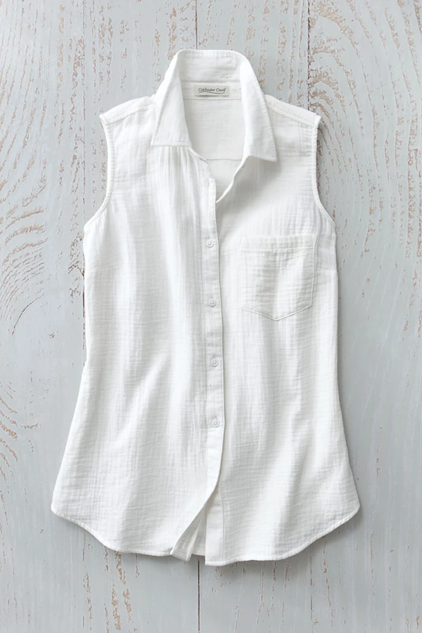 Summer Breeze Gauze Sleeveless Tunic