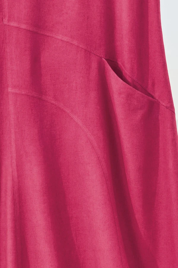 Seamed Sensation Linen Blend Dress