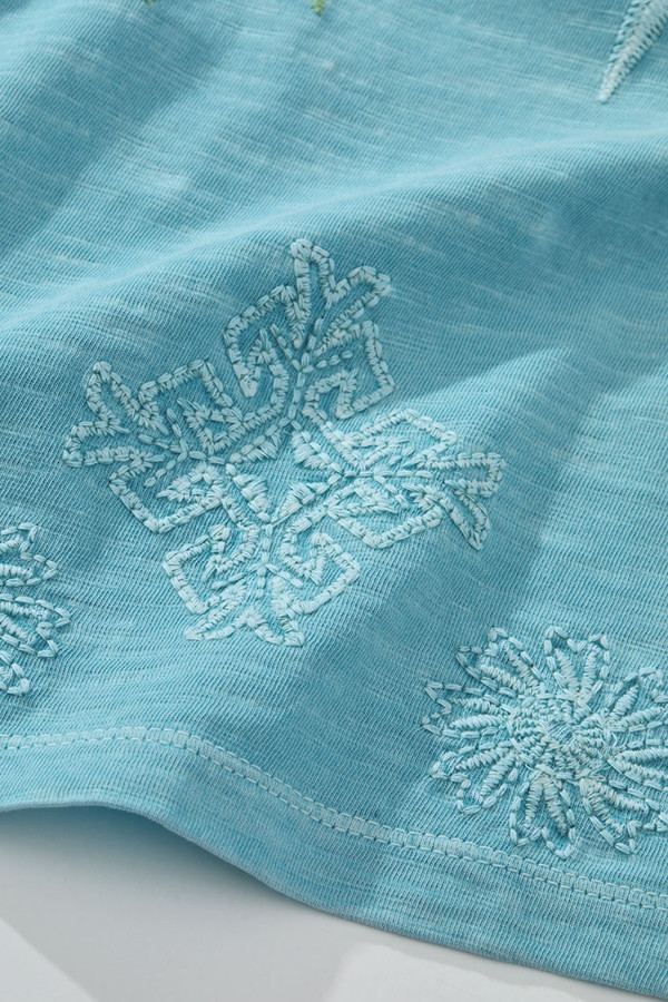 Bright Meadow Embroidered Tee