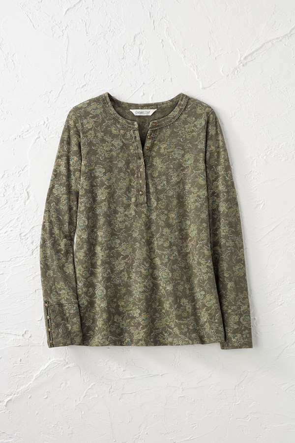 Prairie Floral Henley Tee