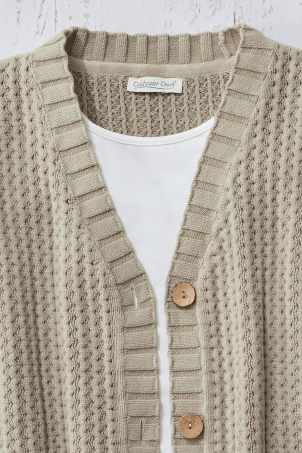 Vintage Wash Cap Sleeve Cardigan - Coldwater Creek