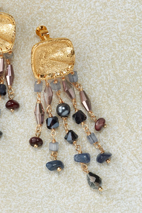 Elegance Drop Clip Earrings