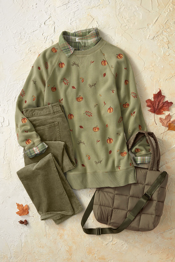 Patch O' Pumpkins Sweatshirt - Coldwater Creek