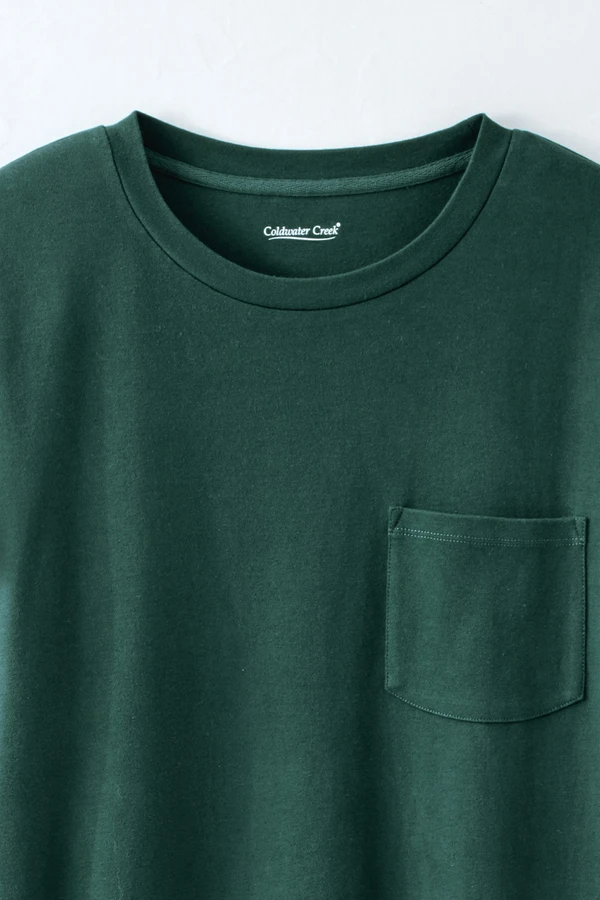 #BestCotton™ Long Sleeve Boxy Pocket Tee