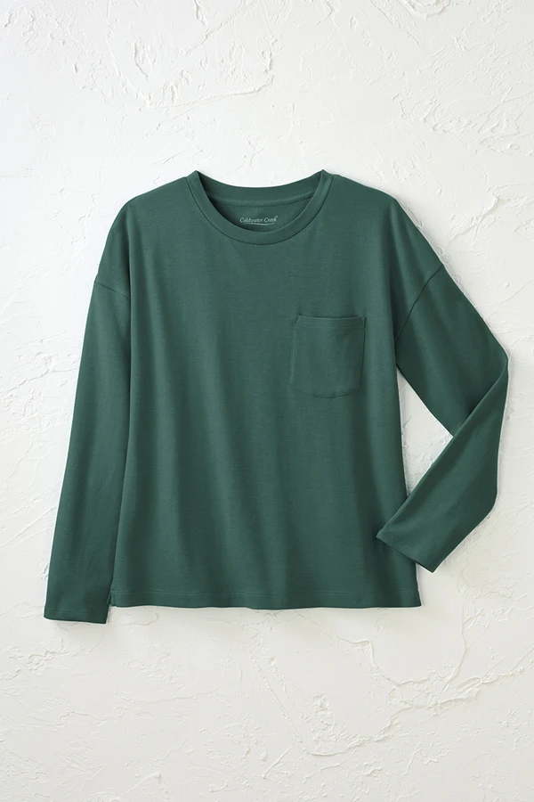 #BestCotton™ Long Sleeve Boxy Pocket Tee