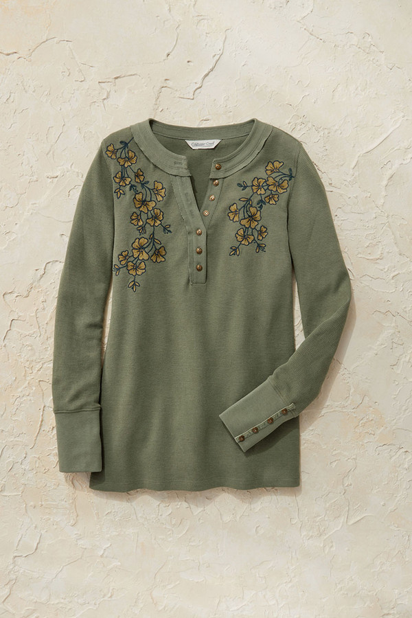 Rustic Floral Waffle Tee