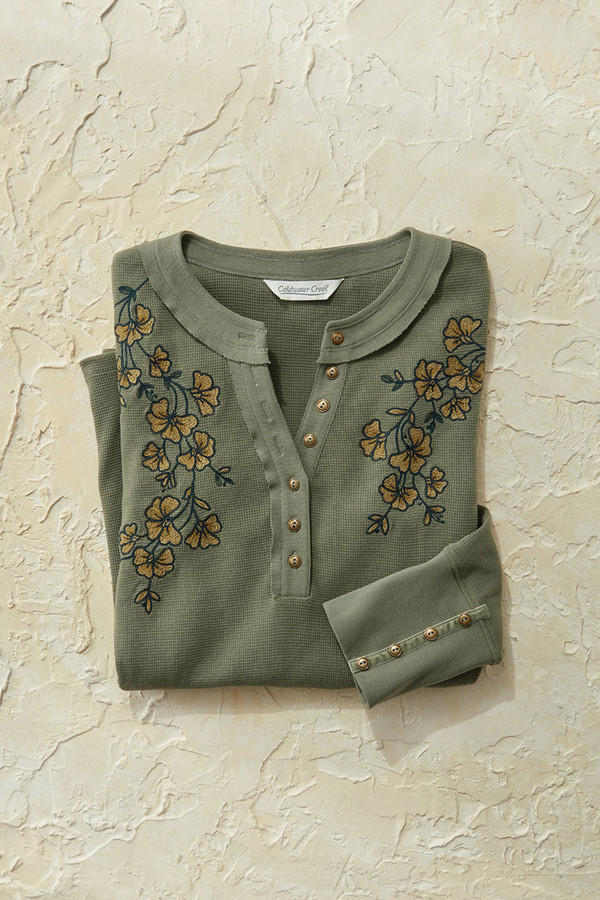 Rustic Floral Waffle Tee