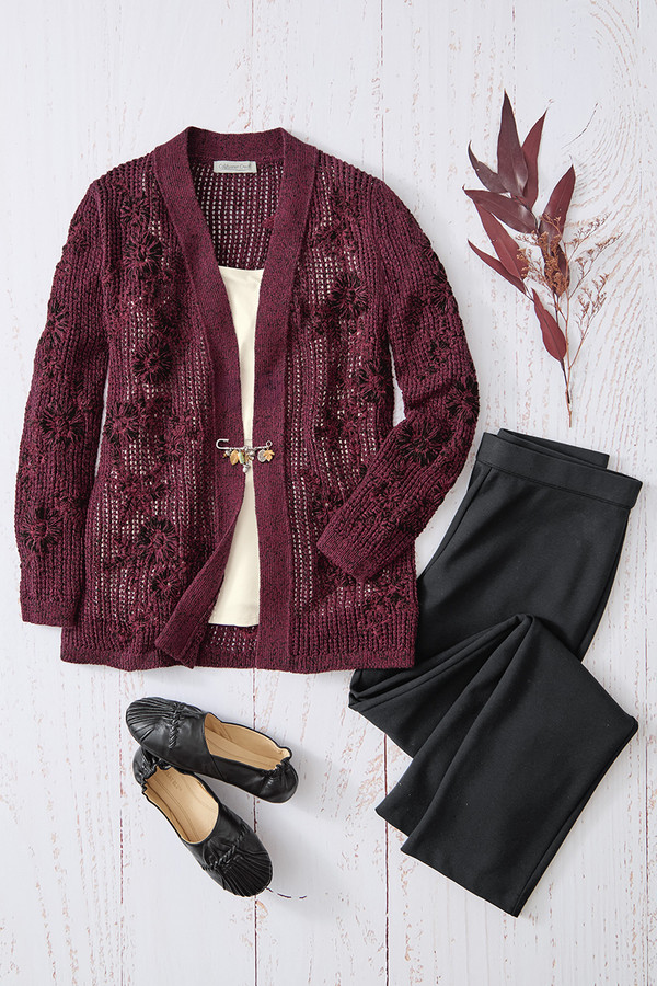 Trellis Touch Cardigan - Coldwater Creek