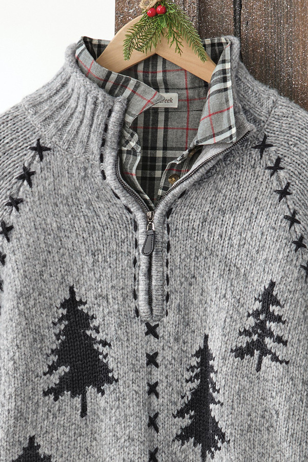 Bear Tracks Quarter Zip Sweater - Coldwater Creek