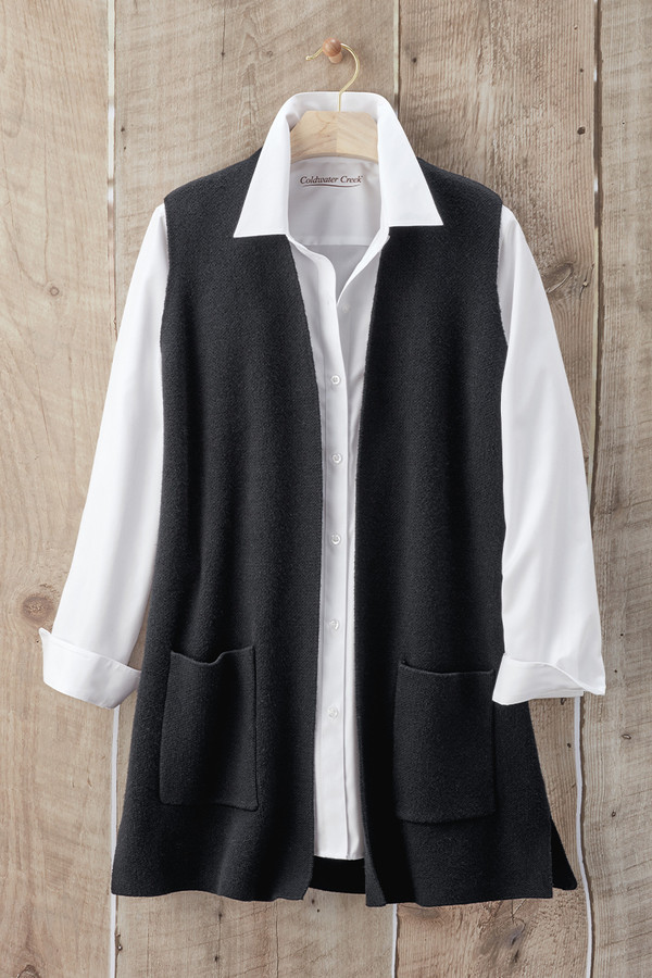 Everywhere Long Knit Vest - Coldwater Creek