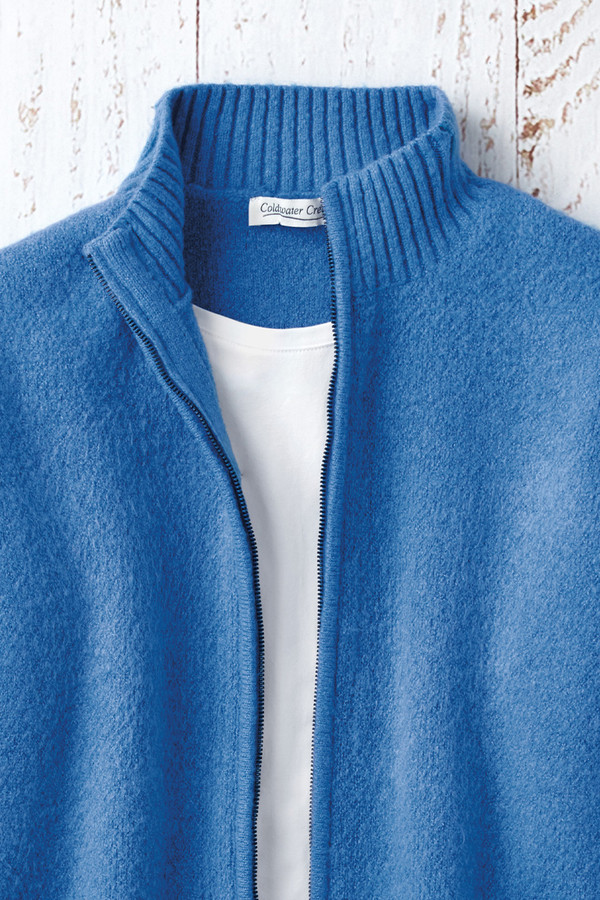 Plush Zip Cardigan - Coldwater Creek