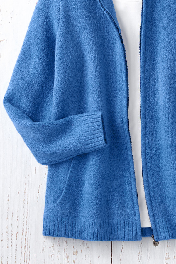 Plush Zip Cardigan - Coldwater Creek