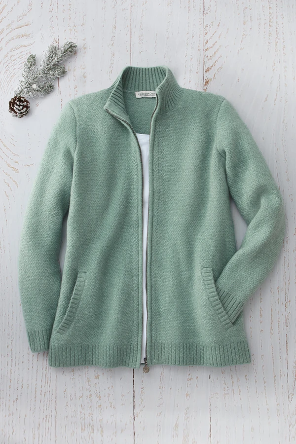 Plush Zip Cardigan