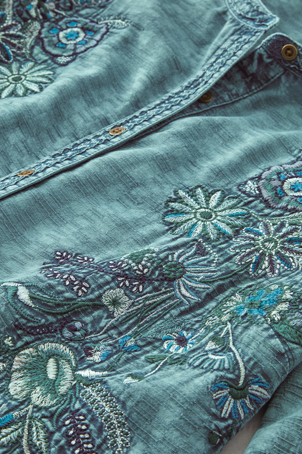 Mystic Lake Embroidered Top - Coldwater Creek