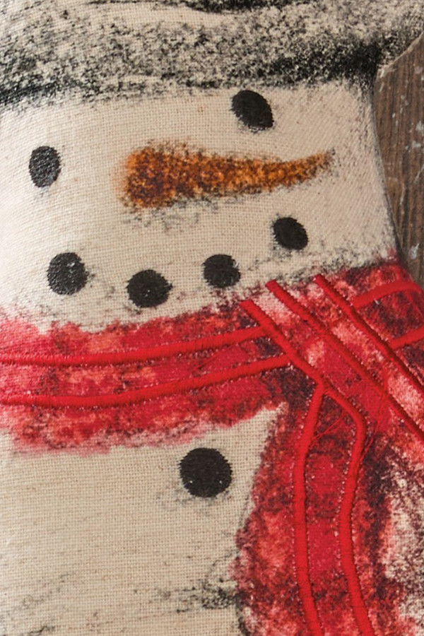 Joyful Snowman Pillow