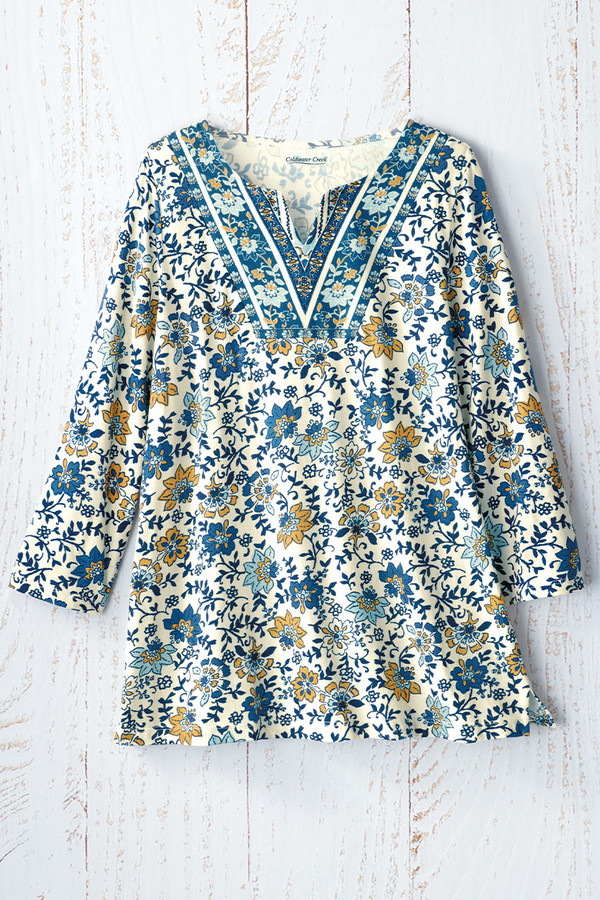 Floral Borders Slub Tee