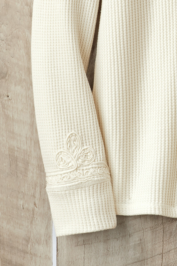 Soutache Waffle Henley