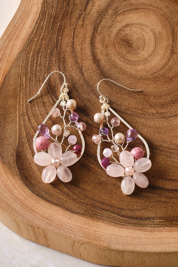 Trailing Flowers Drop Earrings