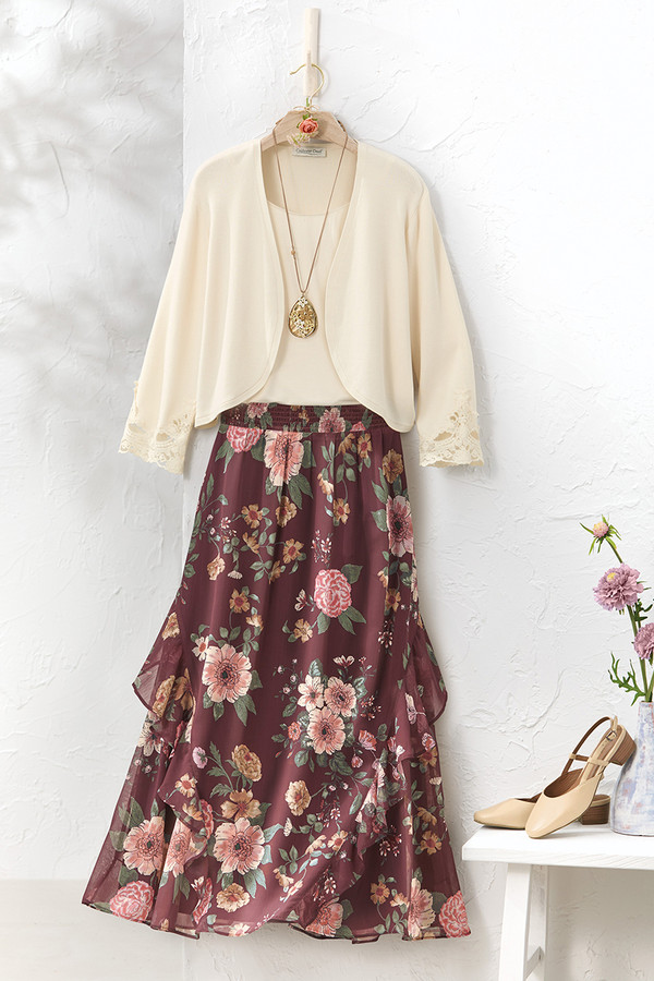 Rosalie Ruffled Skirt - Coldwater Creek
