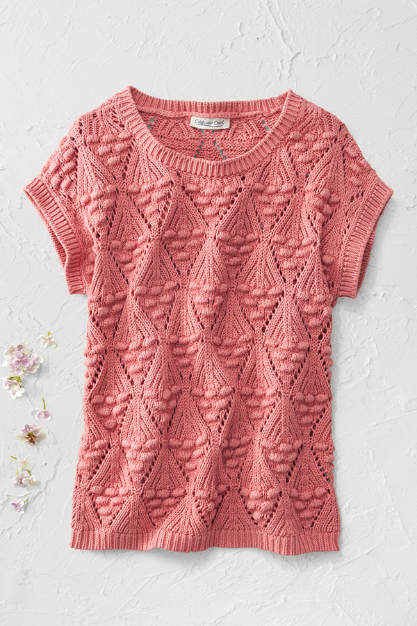 Geo Open-Stitch Sweater - Coldwater Creek