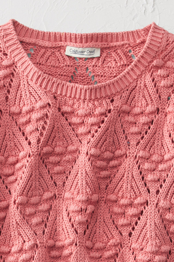 Geo Open-Stitch Sweater - Coldwater Creek