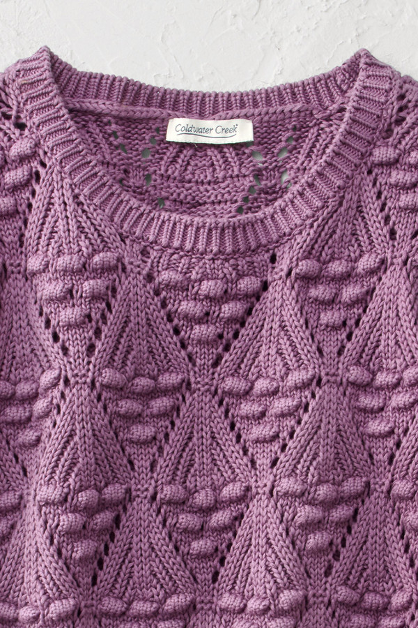 Geo Open-Stitch Sweater - Coldwater Creek