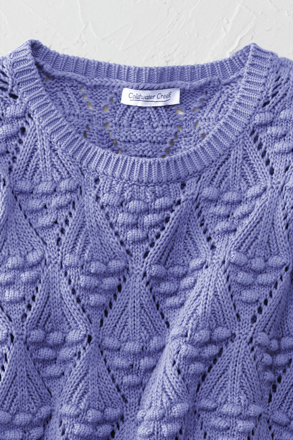 Geo Open-Stitch Sweater - Coldwater Creek