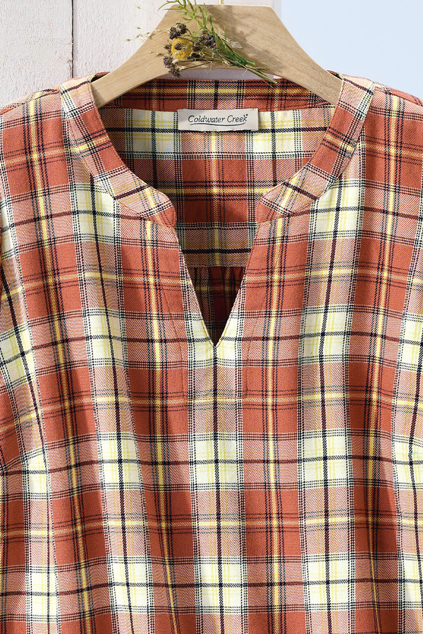 Canyon Plaid Soft Touch Top