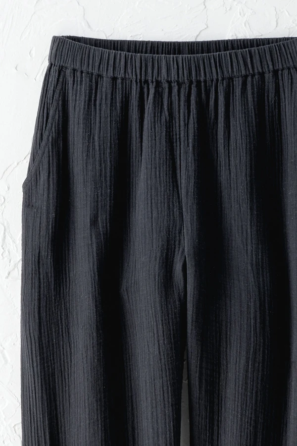 Better With Buttons Gauze Lantern Pants
