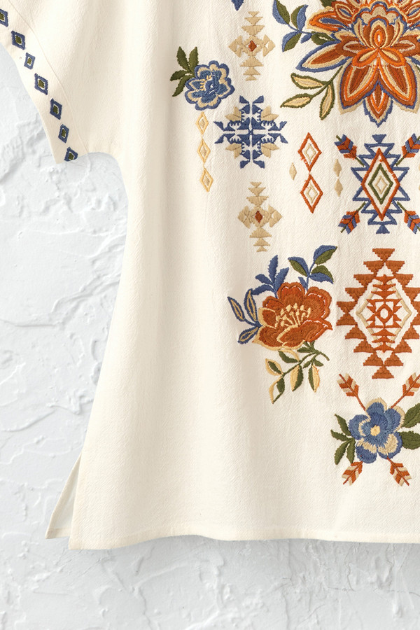 Summer Light Spirit Embroidered Top - Coldwater Creek