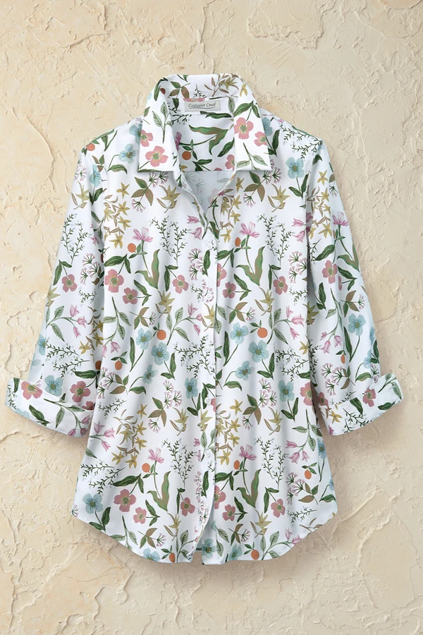 Morning Glory 3/4 Sleeve No-Iron Shirt