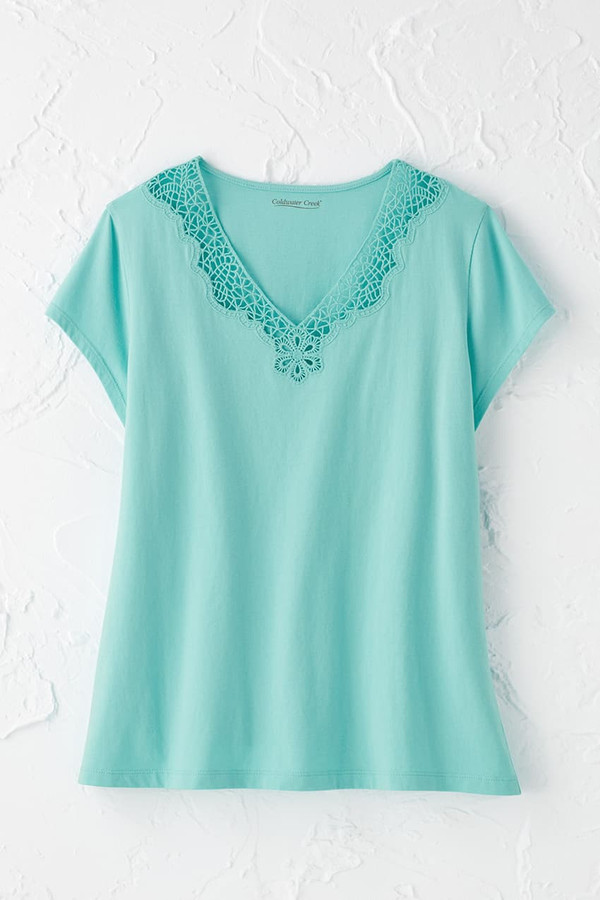 Touch of Lace Knit Top - Coldwater Creek