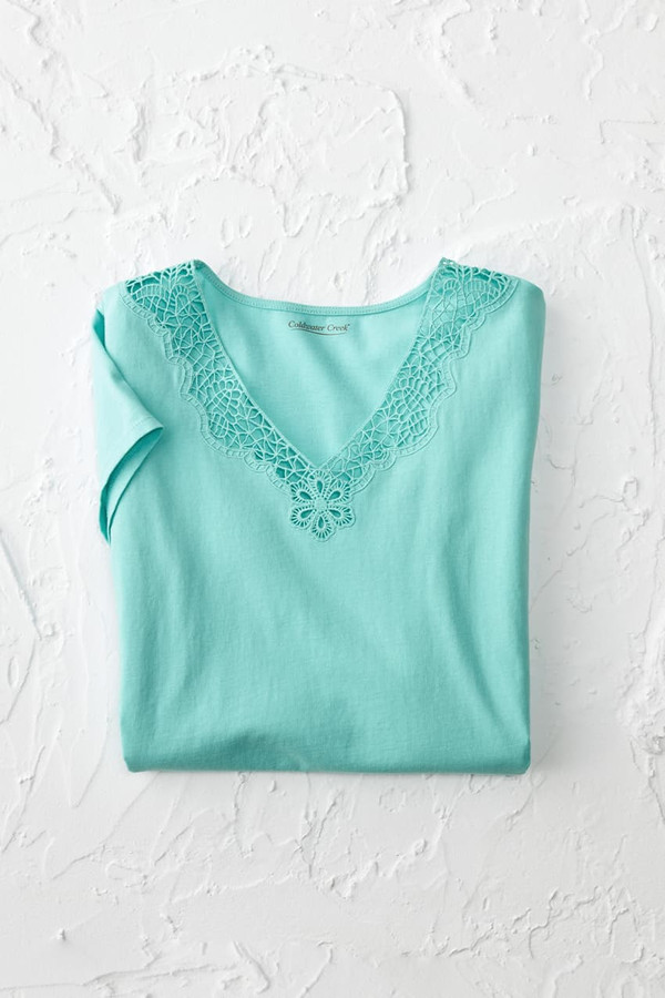 Touch of Lace Knit Top - Coldwater Creek
