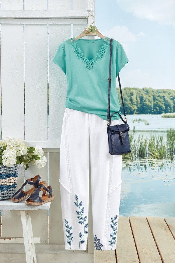 Touch of Lace Knit Top - Coldwater Creek