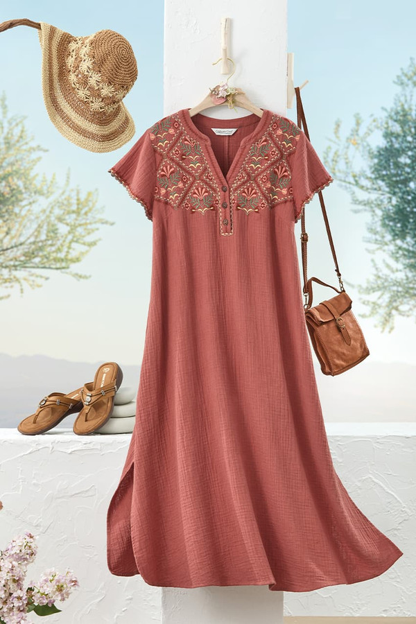 Canyon Dreams Embroidered Dress