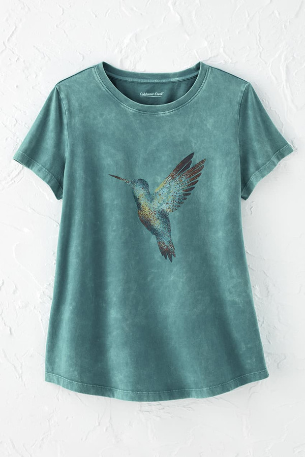 Vintage-Wash Hummingbird Tee