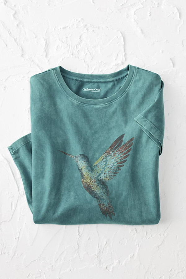 Vintage-Wash Hummingbird Tee