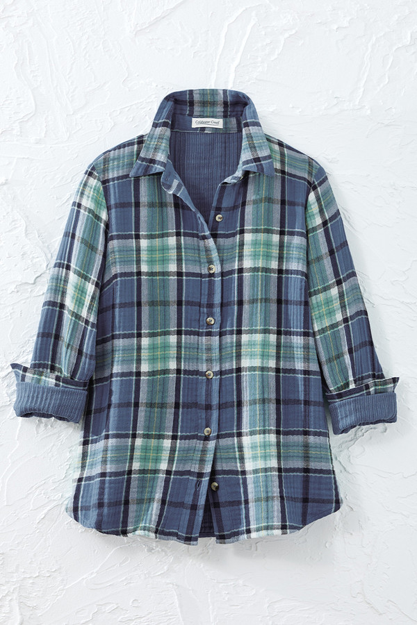 Plaid & Stripe Double Cloth Shirt
