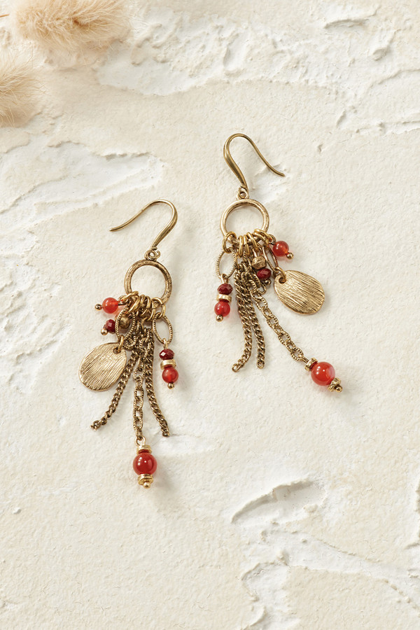 Harvest Glow Beaded Earrings