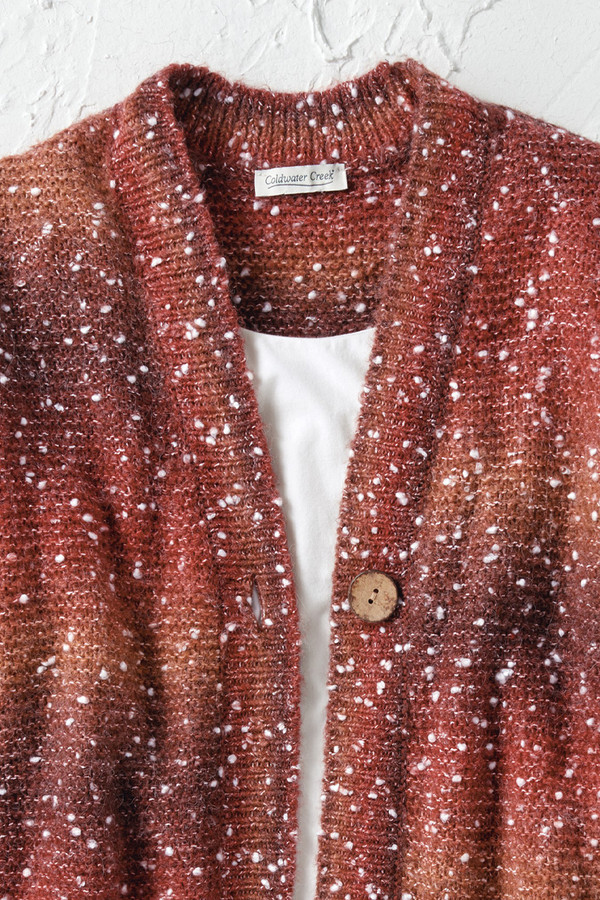 Marled Ombré V-Neck Cardigan