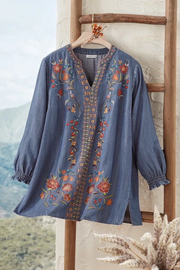 Rosalie Embroidered TENCEL™ Tunic