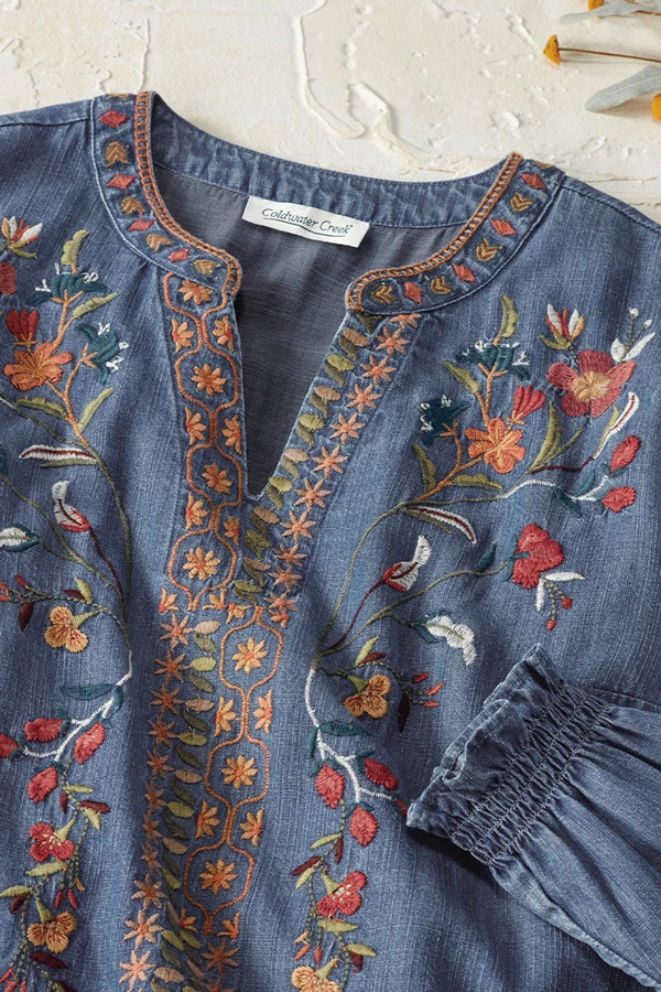 Rosalie Embroidered TENCEL™ Tunic
