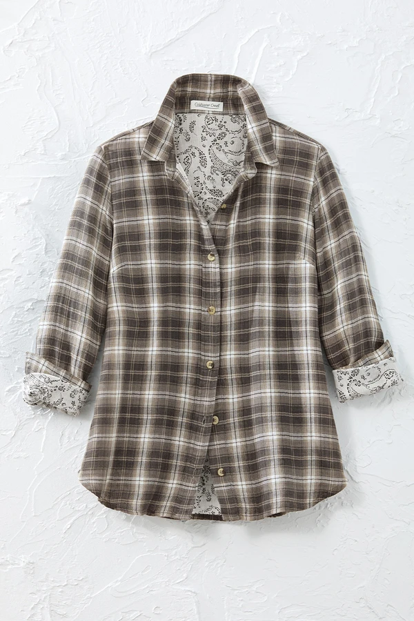 Plaid & Paisley Double Cloth Shirt