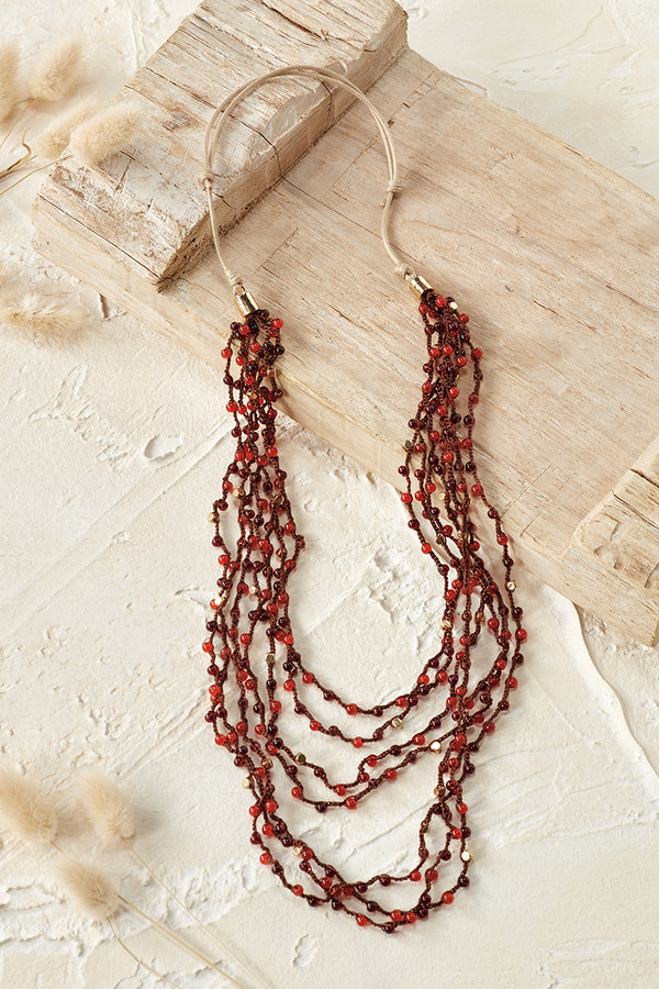 Harvest Glow Beaded Necklace