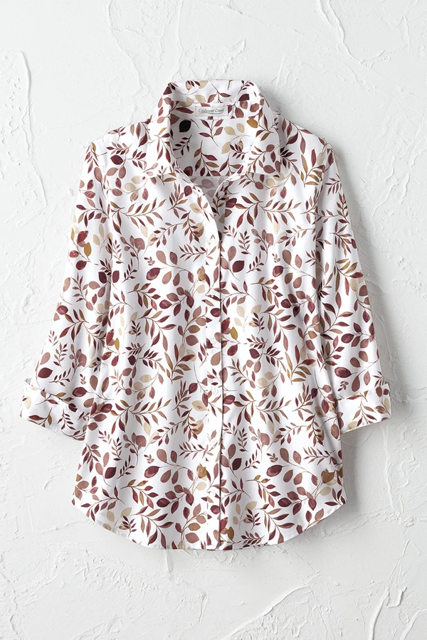 Morning Mist 3/4 Sleeve No-Iron Shirt