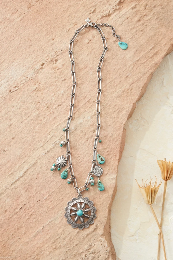 Silver Sky Charm Necklace by Peyote Bird